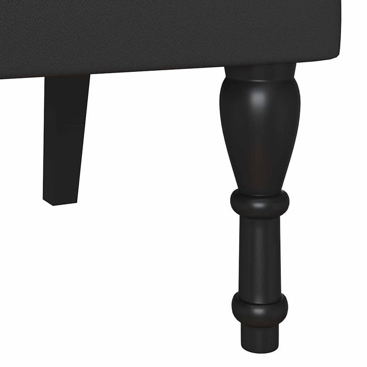 Chesterfield bænk Sort 119,5 x 64,5 x 75 cm Faux læder