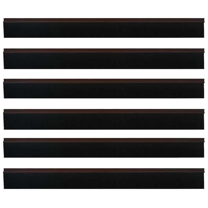 Selvklæbende dørbørstetætninger 6 pcs Brun 100 cm