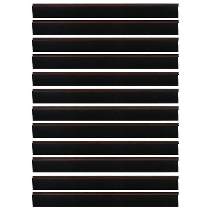 Selvklæbende dørbørstetætninger 12 pcs Brun 100 cm