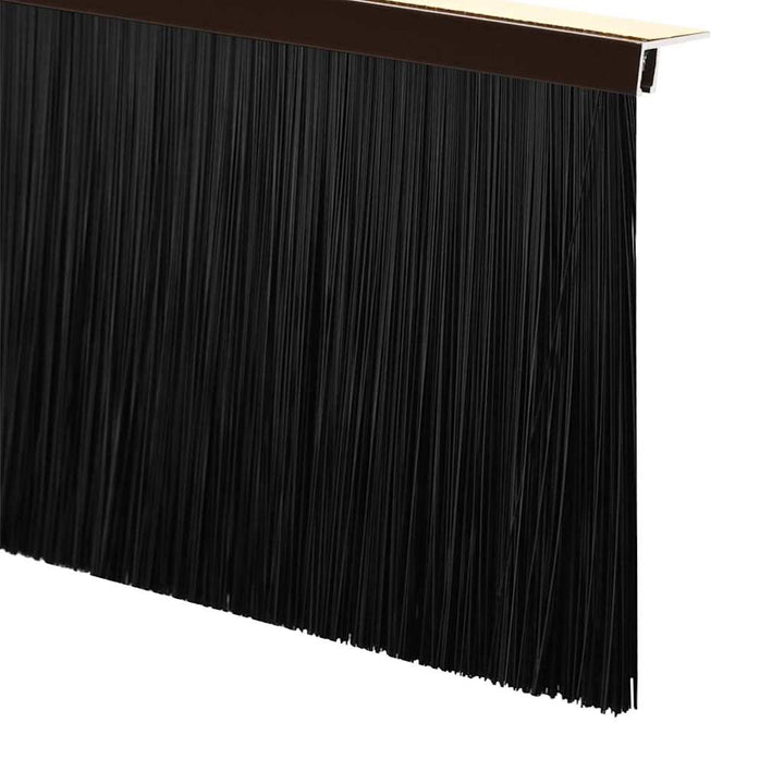 Selvklæbende dørbørstetætninger 6 pcs Brun 100 cm