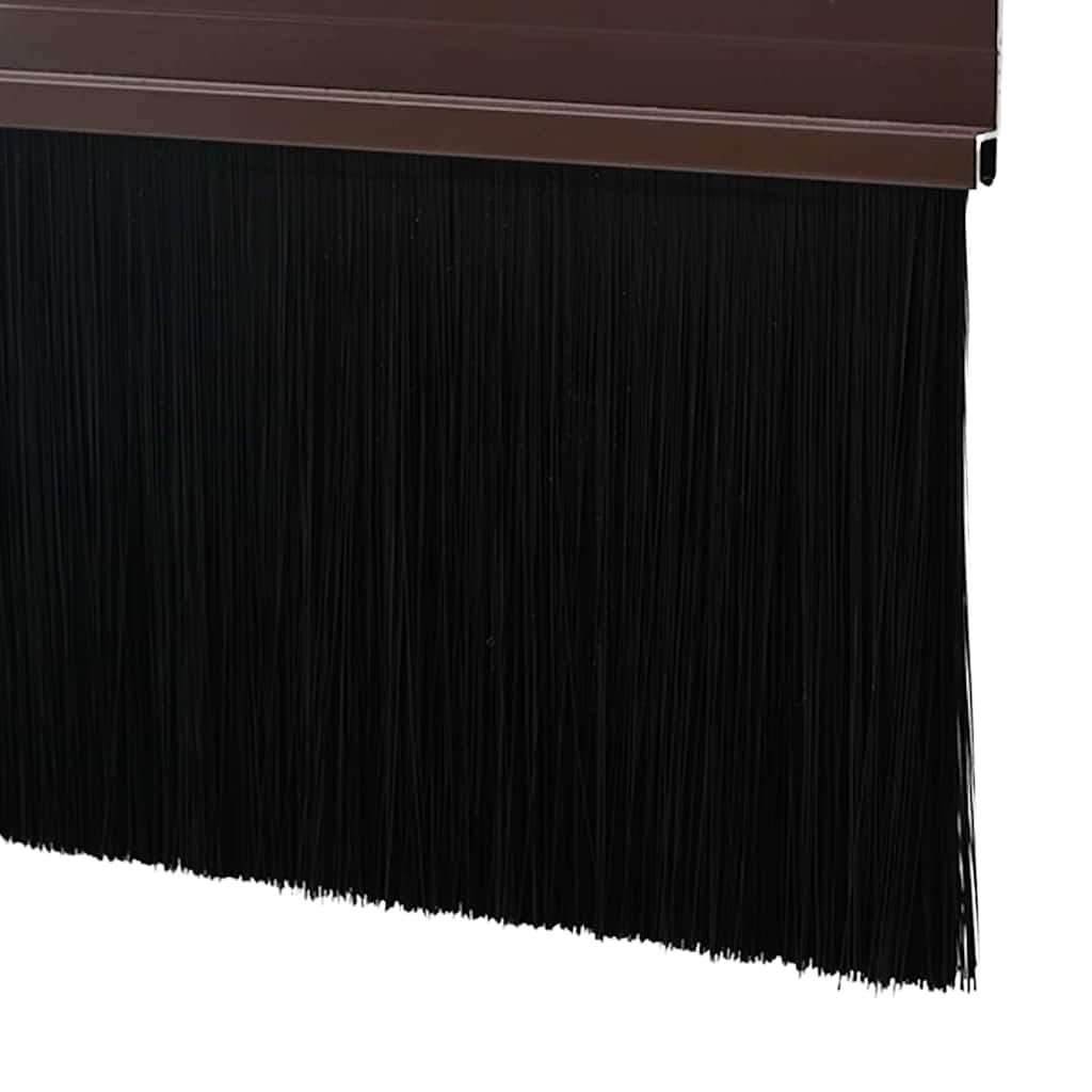 Skruemonterede dørbørste tætninger 6 pcs Brun 100 cm