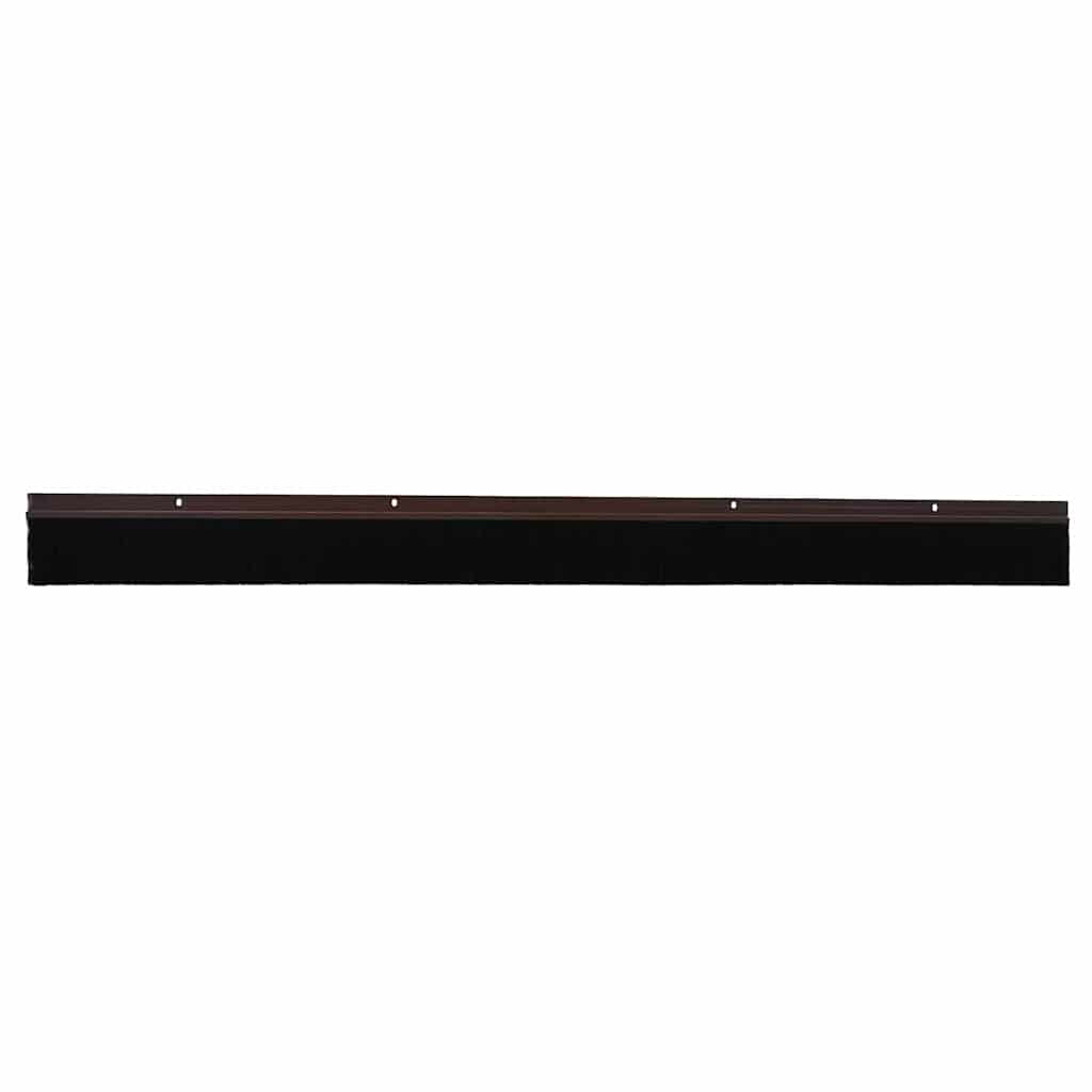Skruemonterede dørbørste tætninger 6 pcs Brun 100 cm