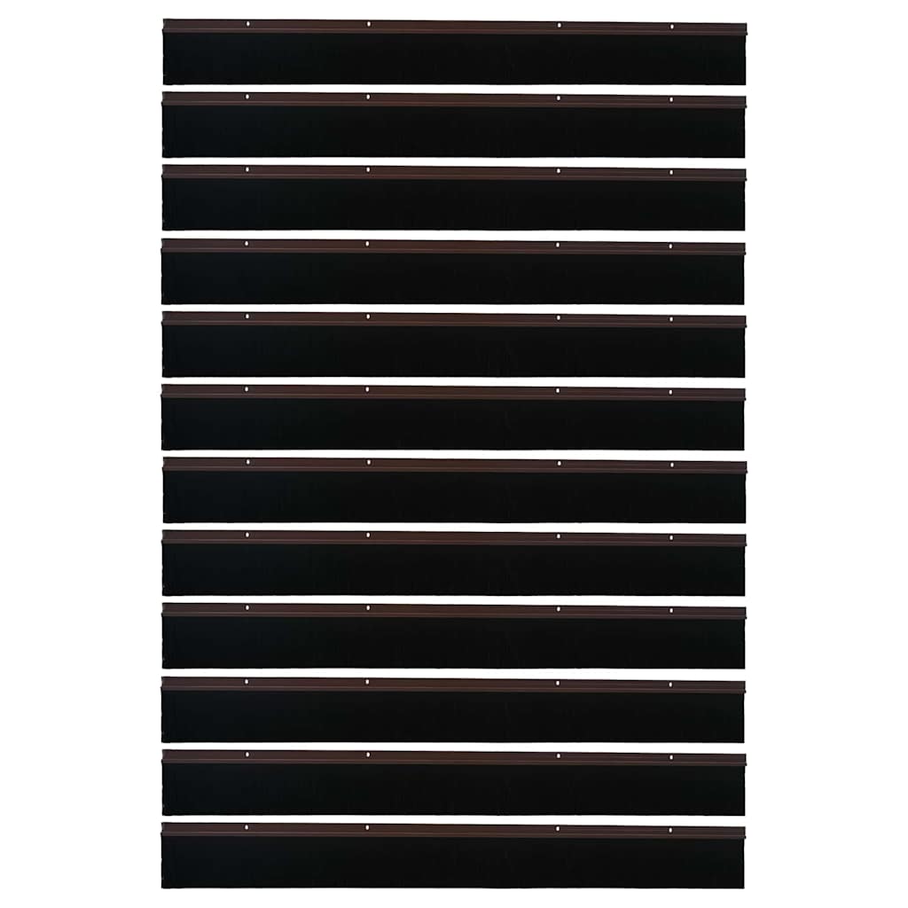Skruemonterede dørbørste tætninger 12 pcs Brun 100 cm