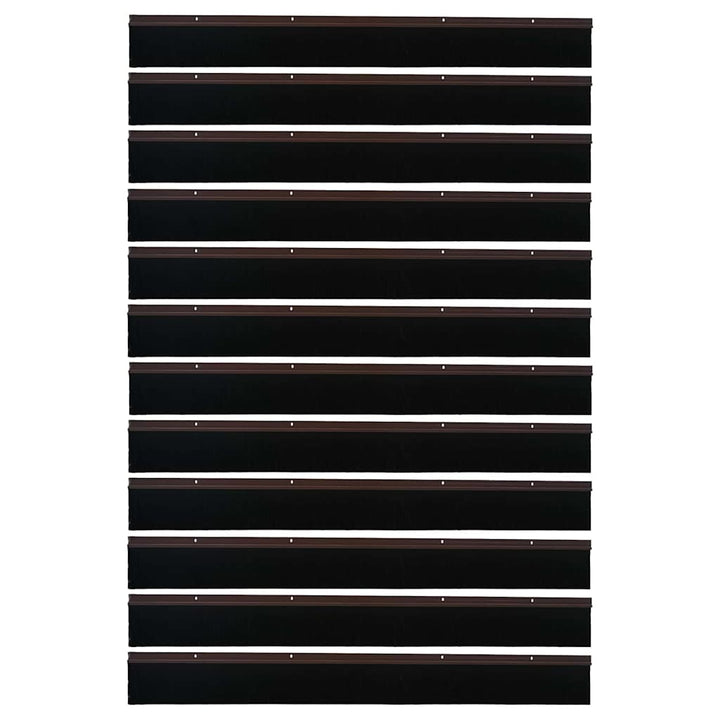 Skruemonterede dørbørste tætninger 12 pcs Brun 100 cm