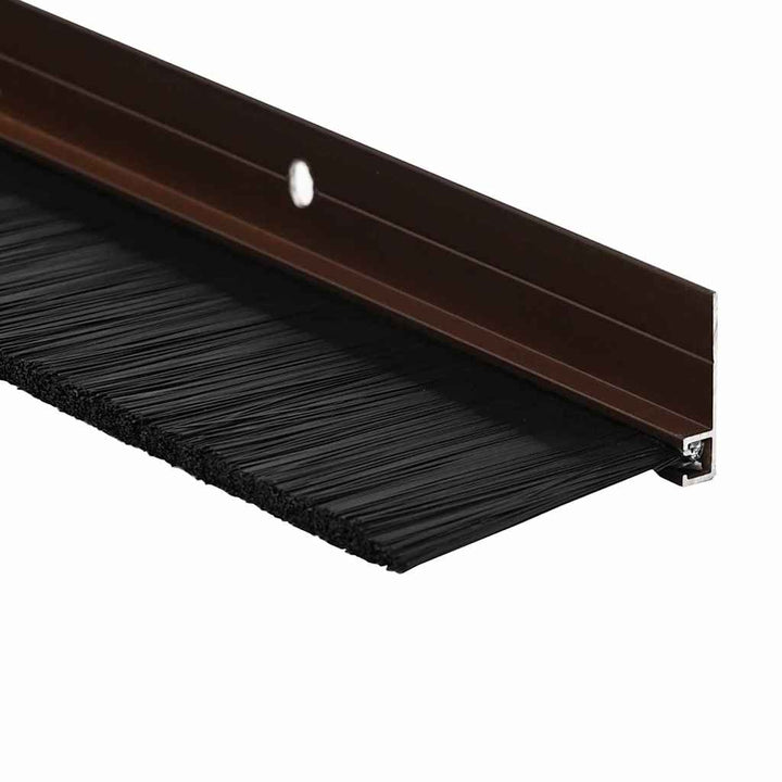 Skruemonterede dørbørste tætninger 6 pcs Brun 100 cm