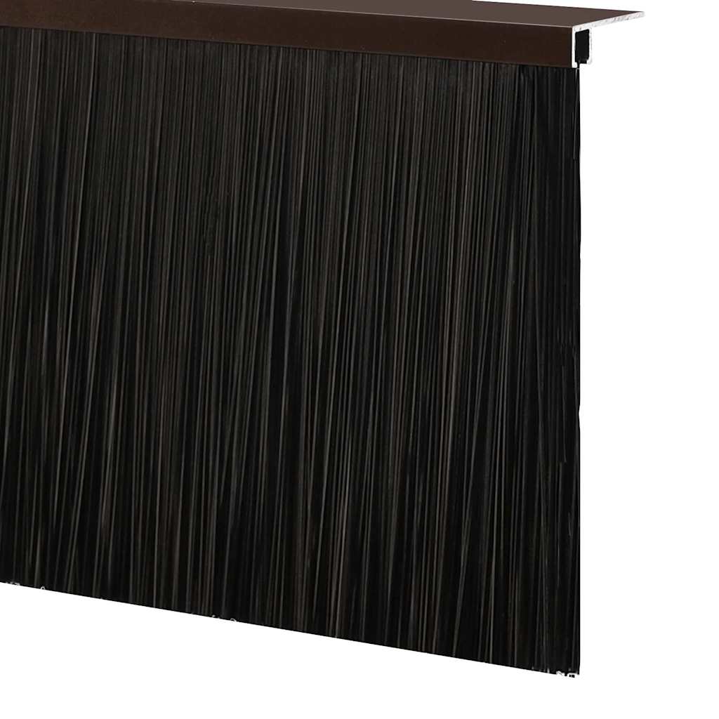 Skruemonterede dørbørste tætninger 6 pcs Brun 100 cm