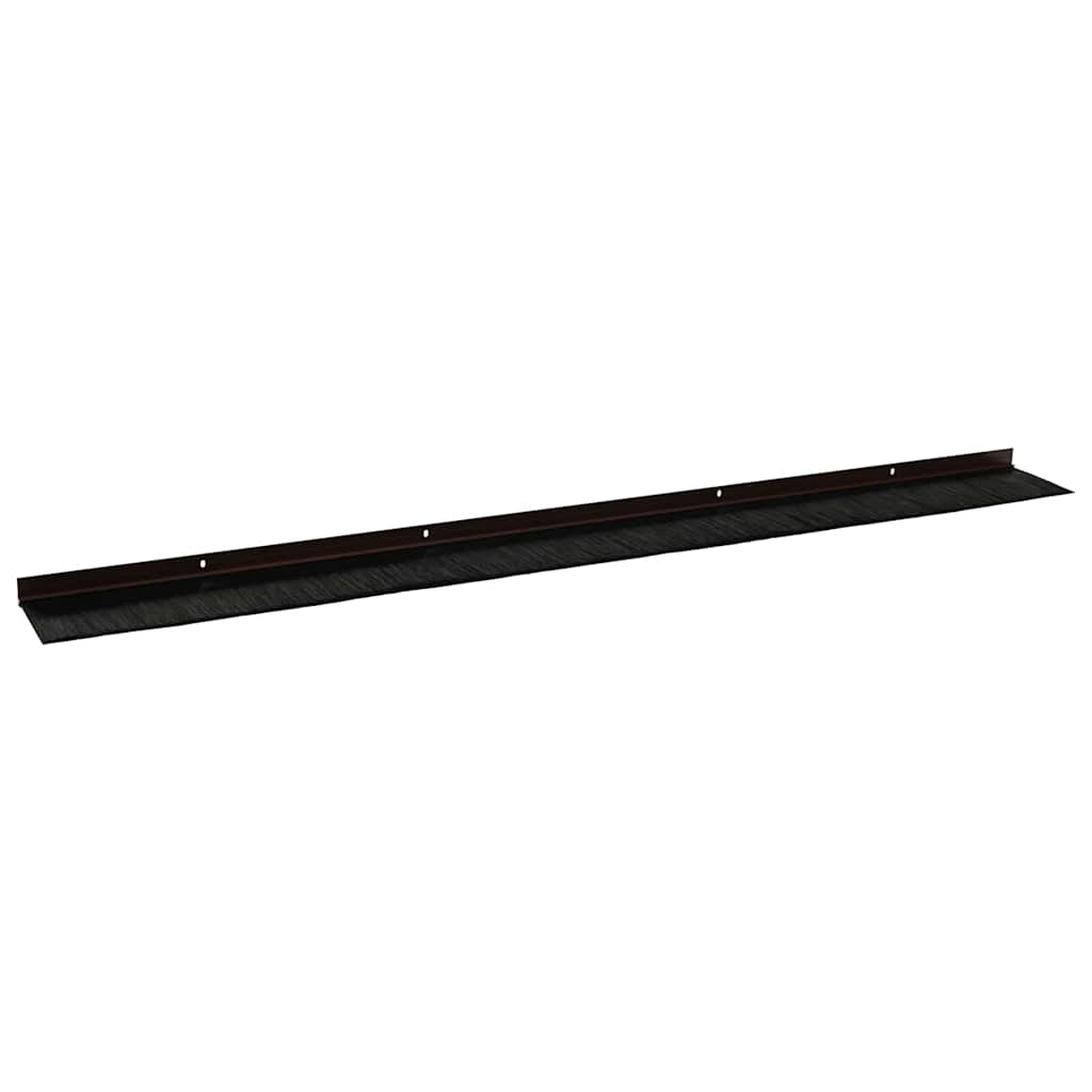 Skruemonterede dørbørste tætninger 6 pcs Brun 100 cm