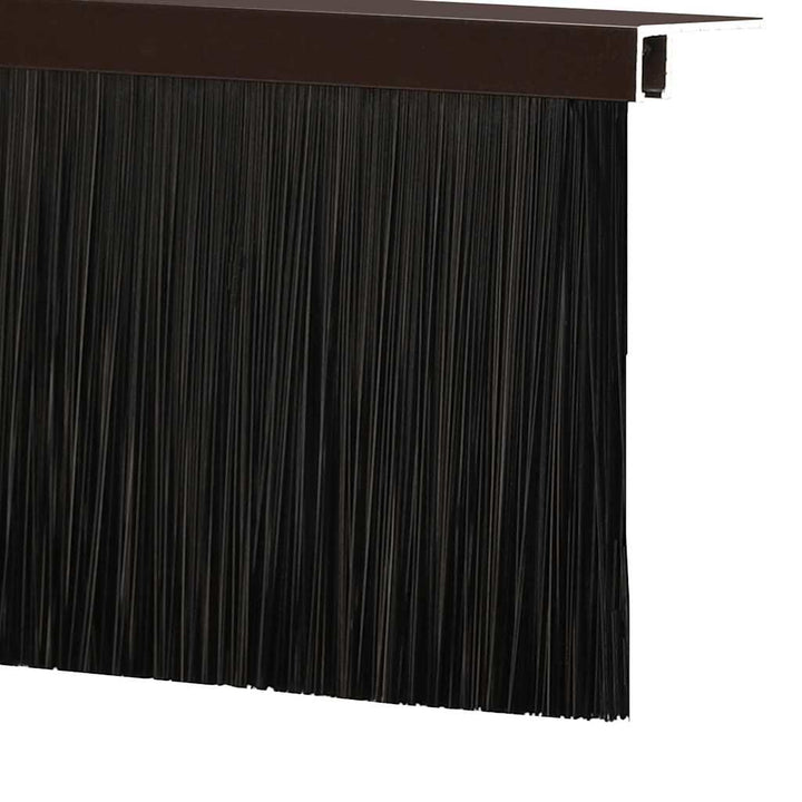 Skruemonterede dørbørste tætninger 12 pcs Brun 100 cm