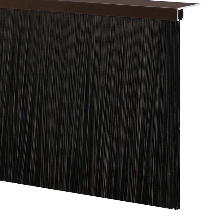 Skruemonterede dørbørste tætninger 12 pcs Brun 100 cm