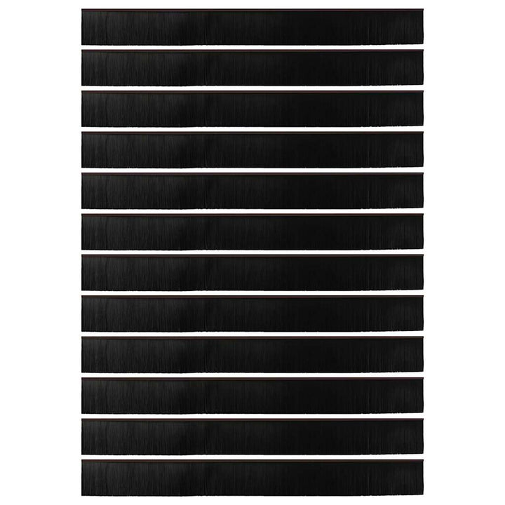 Skruemonterede dørbørste tætninger 12 pcs Brun 100 cm