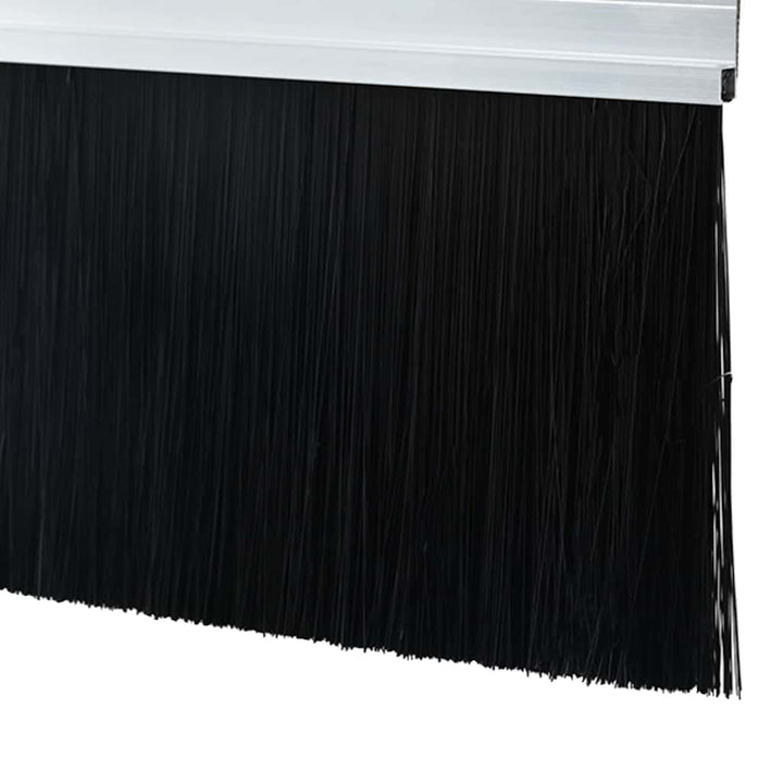 Selvklæbende dørbørstetætninger 12 pcs Sølv 100 cm