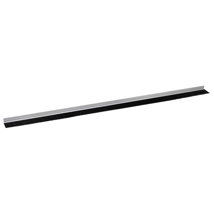 Selvklæbende dørbørstetætninger 12 pcs Sølv 100 cm