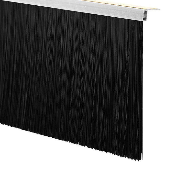 Selvklæbende dørbørstetætninger 12 pcs Sølv 100 cm