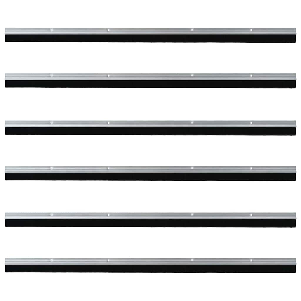 Skruemonterede dørbørste tætninger 6 pcs Sølv 100 cm
