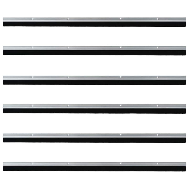 Skruemonterede dørbørste tætninger 6 pcs Sølv 100 cm