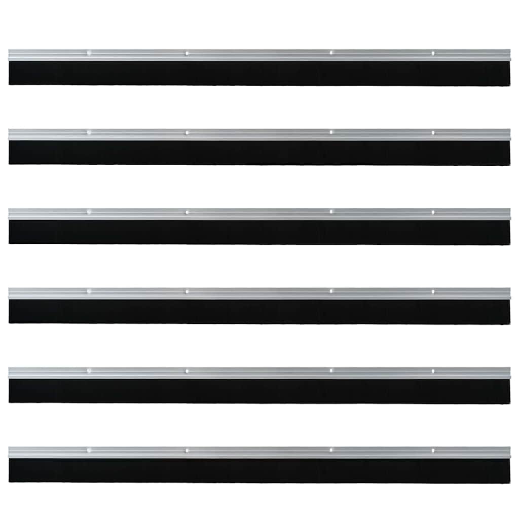 Skruemonterede dørbørste tætninger 6 pcs Sølv 100 cm