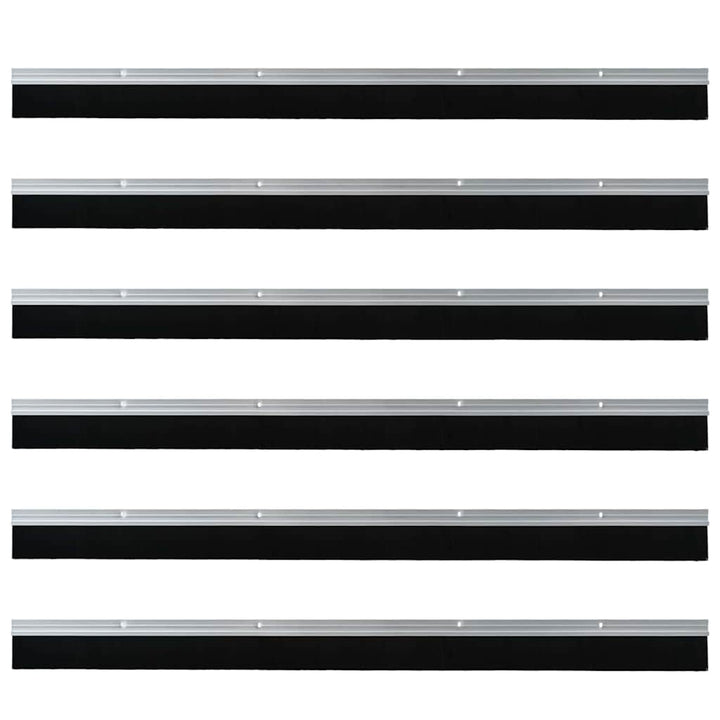 Skruemonterede dørbørste tætninger 6 pcs Sølv 100 cm