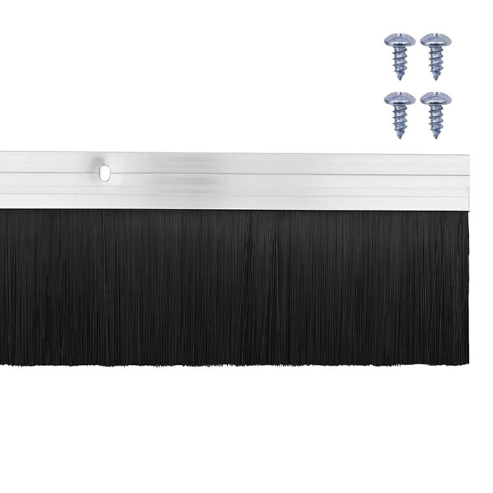 Skruemonterede dørbørste tætninger 12 pcs Sølv 100 cm