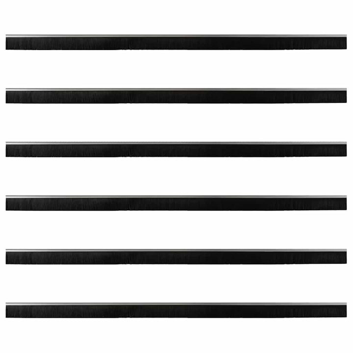 Skruemonterede dørbørste tætninger 6 pcs Sølv 100 cm