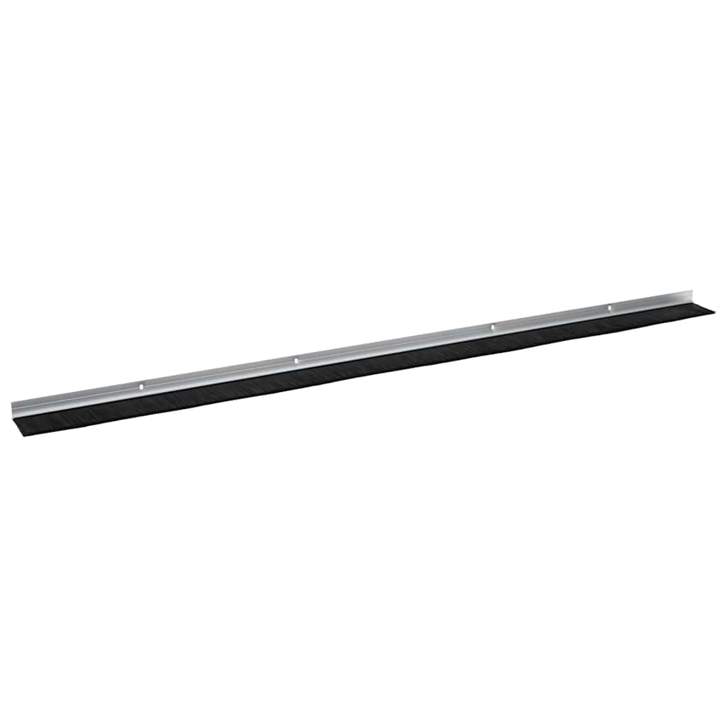 Skruemonterede dørbørste tætninger 12 pcs Sølv 100 cm