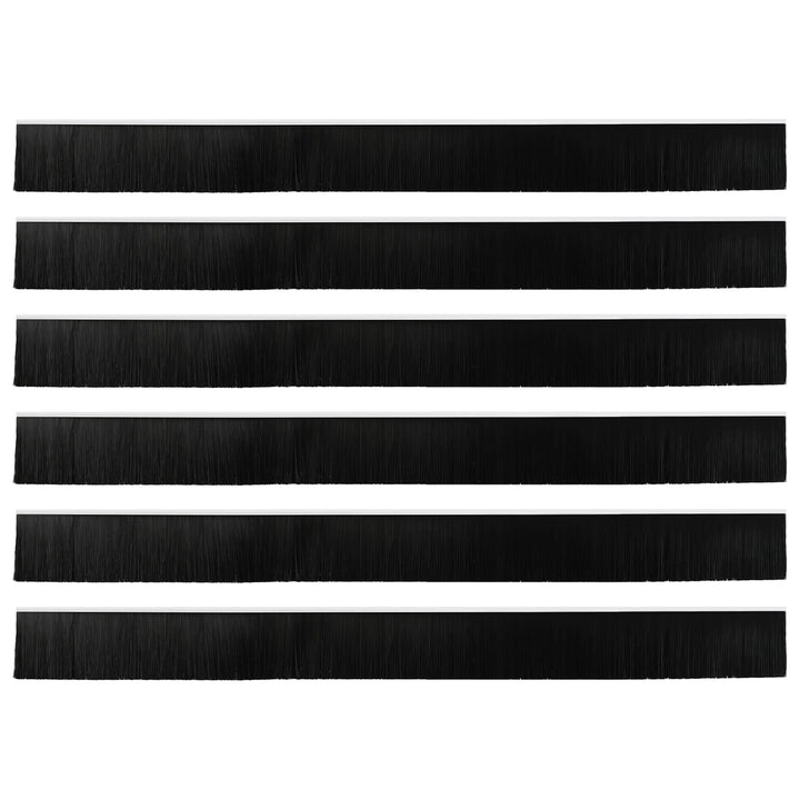 Selvklæbende dørbørstetætninger 6 pcs Hvid 100 cm