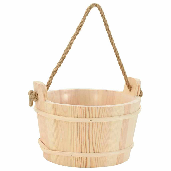 Sauna Spand 2 pcs Brun Massivt fyrretræ og hamp