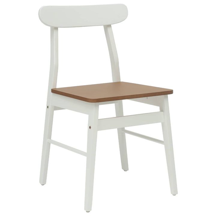 Spisestuestol 2 pcs Hvid og Naturlig 43 x 44,5 x 77 cm