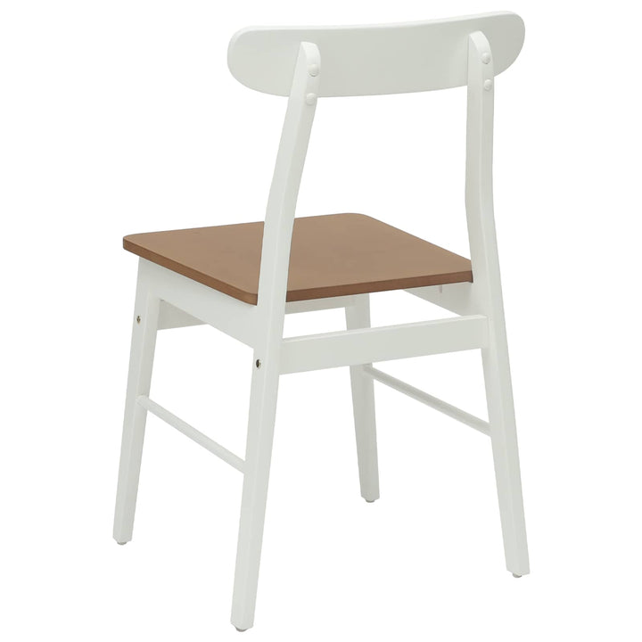 Spisestuestol 2 pcs Hvid og Naturlig 43 x 44,5 x 77 cm