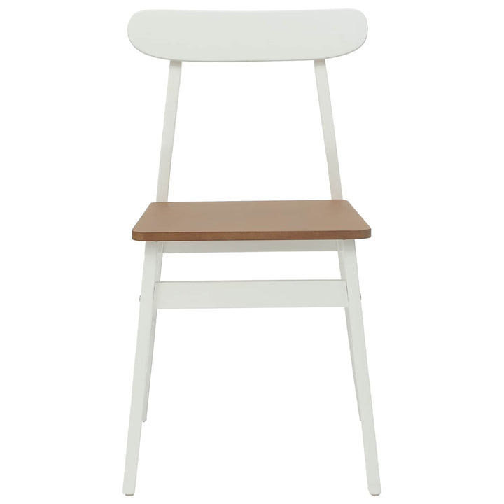 Spisestuestol 2 pcs Hvid og Naturlig 43 x 44,5 x 77 cm