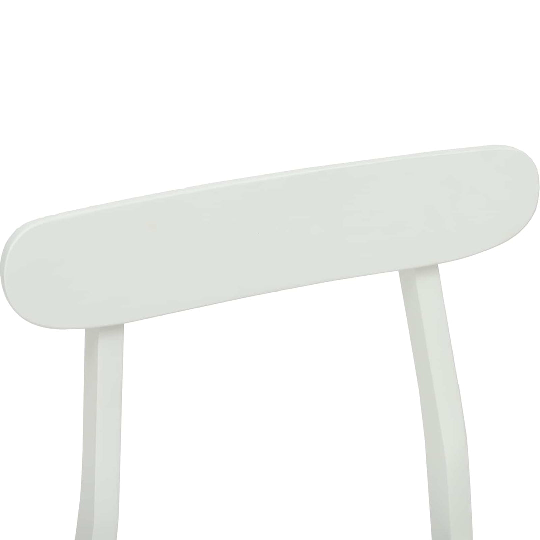 Spisestuestol 2 pcs Hvid 43 x 44,5 x 77 cm Massiv Gummitræ