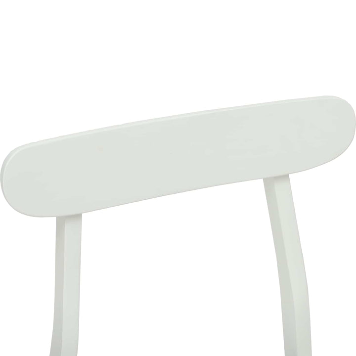 Spisestuestol 2 pcs Hvid 43 x 44,5 x 77 cm Massiv Gummitræ