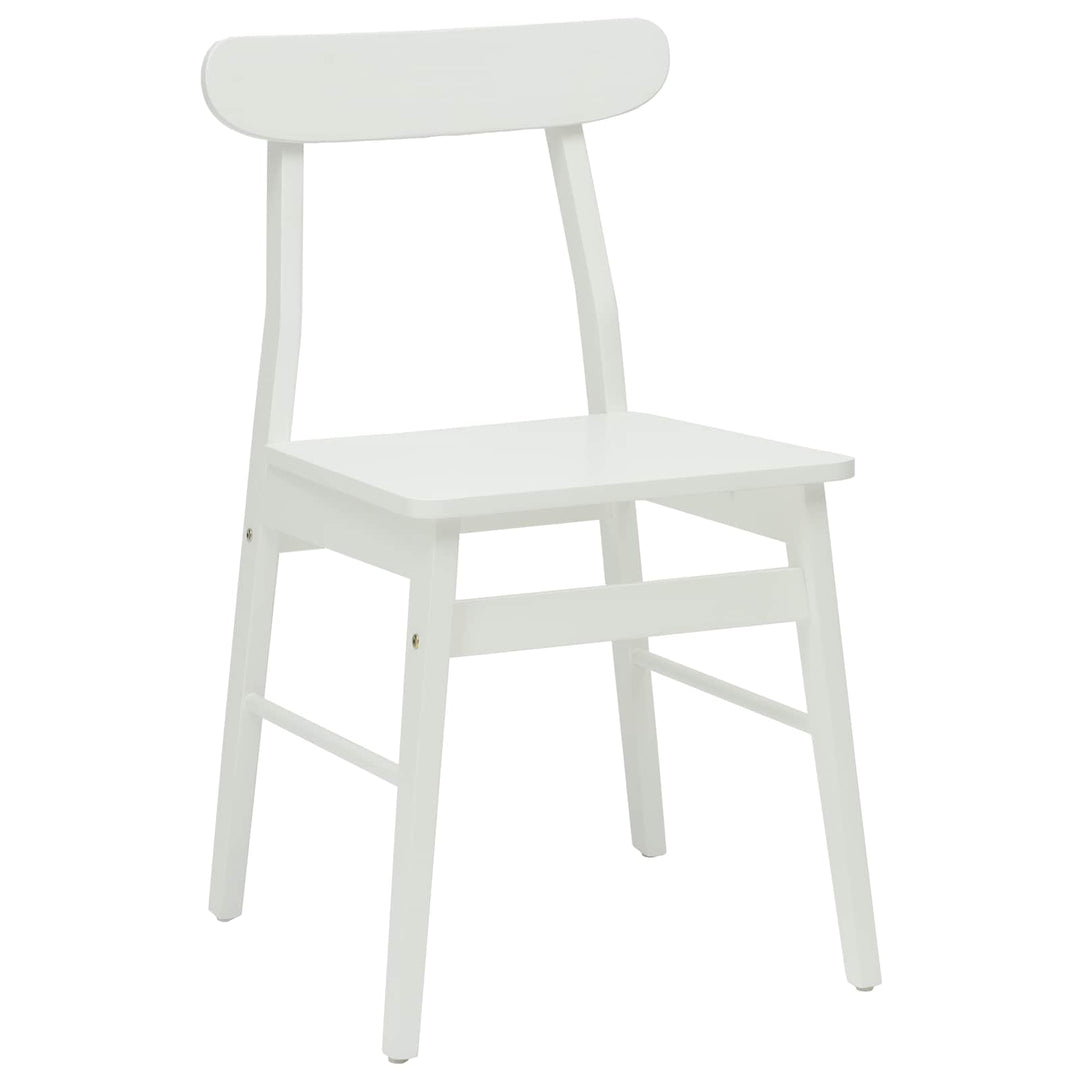 Spisestuestol 2 pcs Hvid 43 x 44,5 x 77 cm Massiv Gummitræ