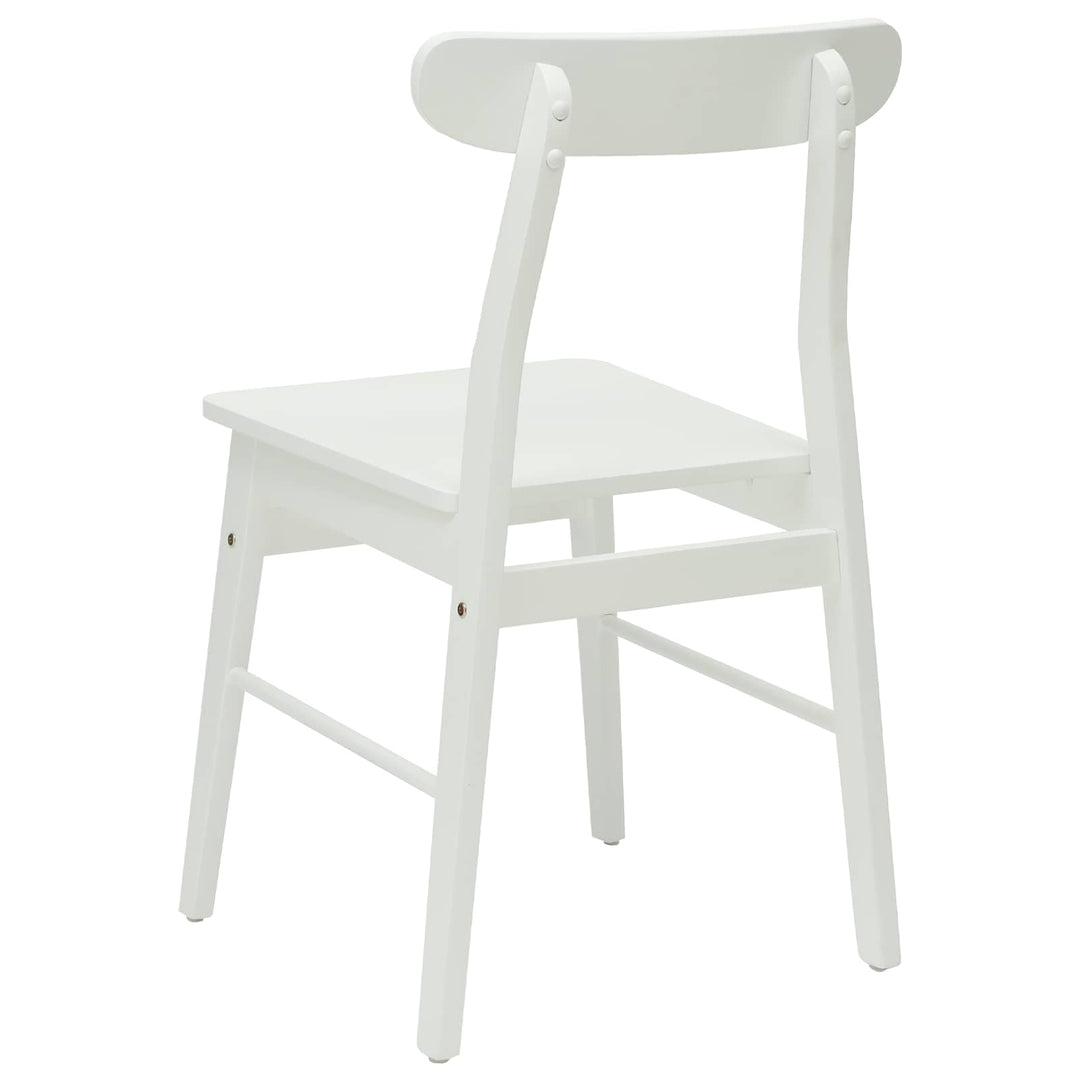 Spisestuestol 2 pcs Hvid 43 x 44,5 x 77 cm Massiv Gummitræ