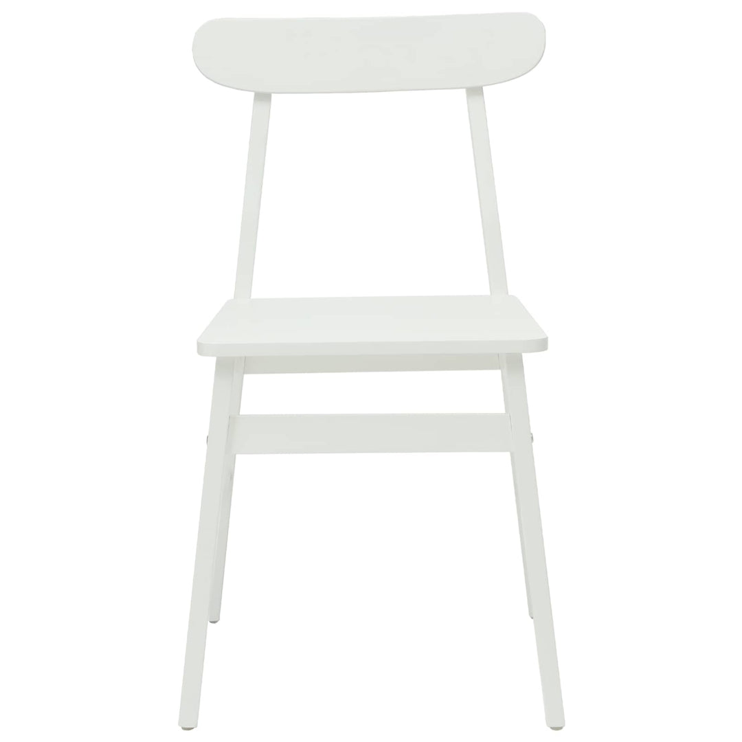 Spisestuestol 2 pcs Hvid 43 x 44,5 x 77 cm Massiv Gummitræ