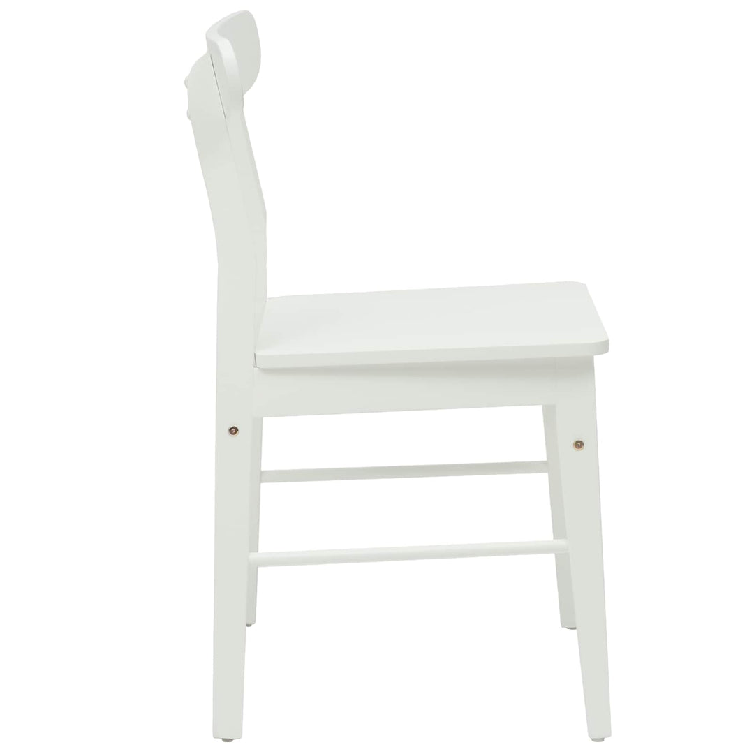 Spisestuestol 2 pcs Hvid 43 x 44,5 x 77 cm Massiv Gummitræ