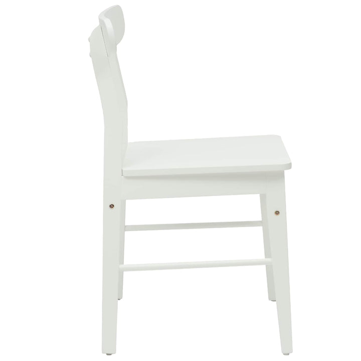 Spisestuestol 2 pcs Hvid 43 x 44,5 x 77 cm Massiv Gummitræ