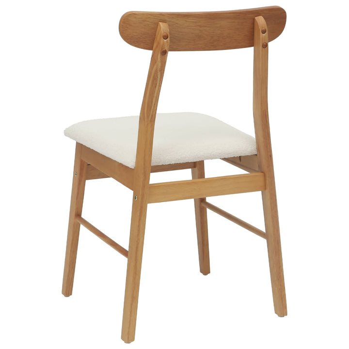 Spisestuestol 2 pcs Naturlig og lys Massiv Gummitræ