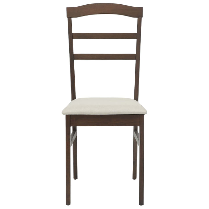 Spisestuestol 2 pcs Lys brun og lys Massiv Gummitræ