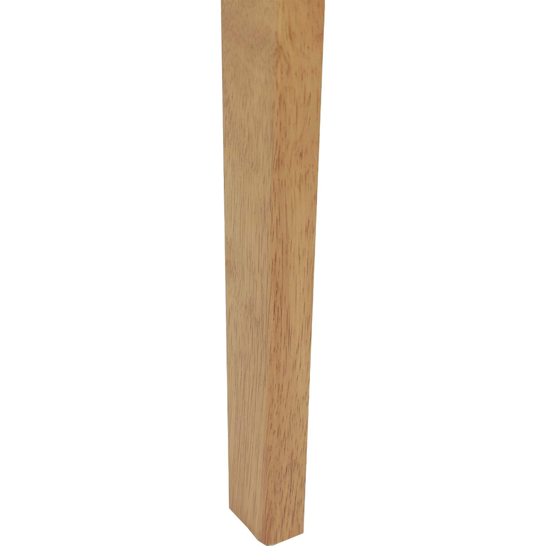 Spisestuestol 2 pcs Naturlig og lys Massiv Gummitræ