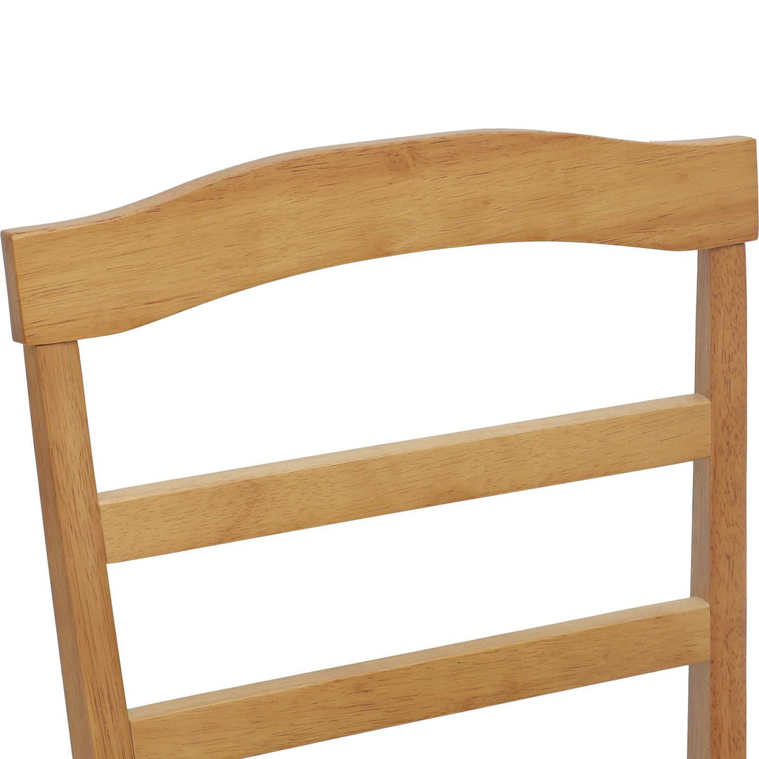 Spisestuestol 2 pcs Naturfarvet Massiv Gummitræ