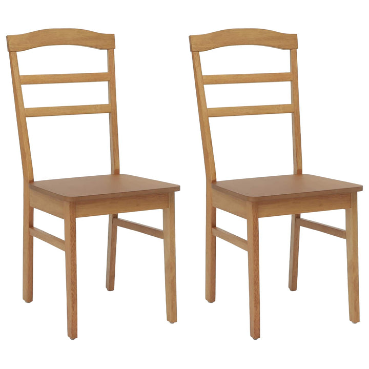 Spisestuestol 2 pcs Naturfarvet Massiv Gummitræ