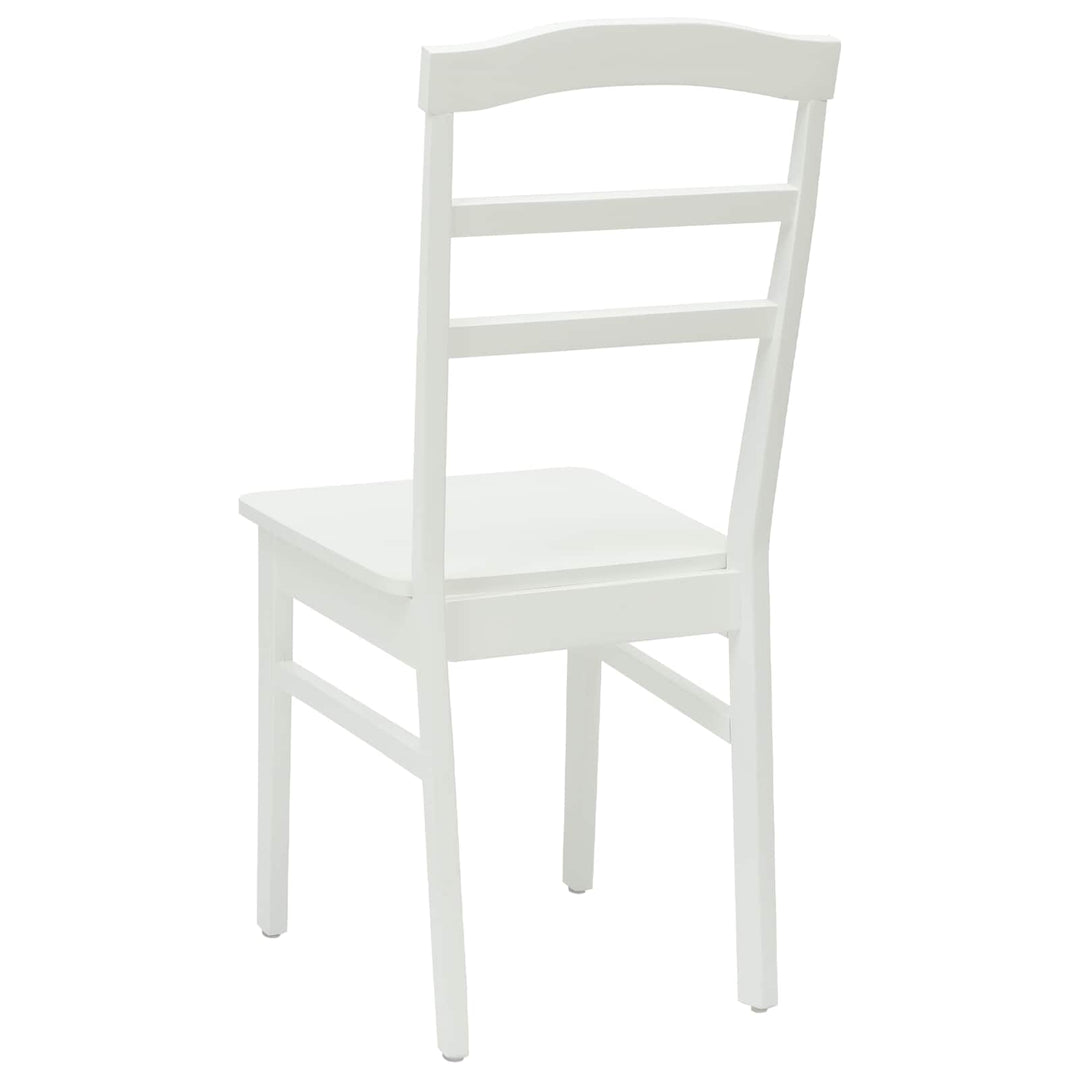 Spisestuestol 2 pcs Hvid Massiv Gummitræ