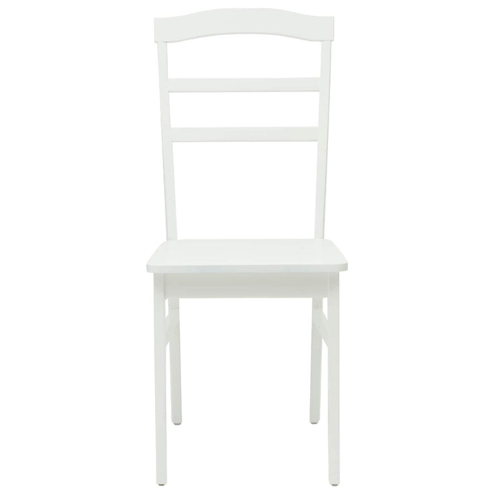 Spisestuestol 2 pcs Hvid Massiv Gummitræ