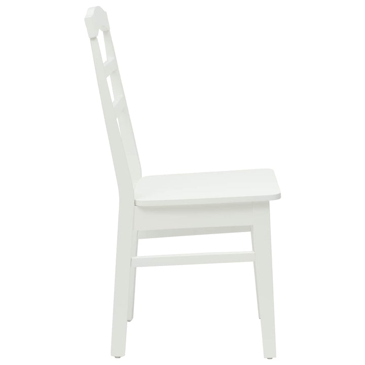 Spisestuestol 2 pcs Hvid Massiv Gummitræ