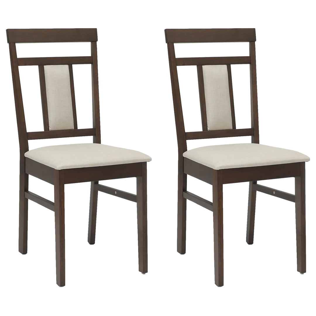 Spisestuestol 2 pcs Lys brun og lys Massiv Gummitræ
