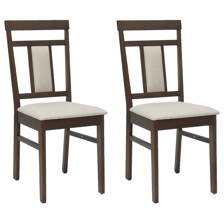 Spisestuestol 2 pcs Lys brun og lys Massiv Gummitræ