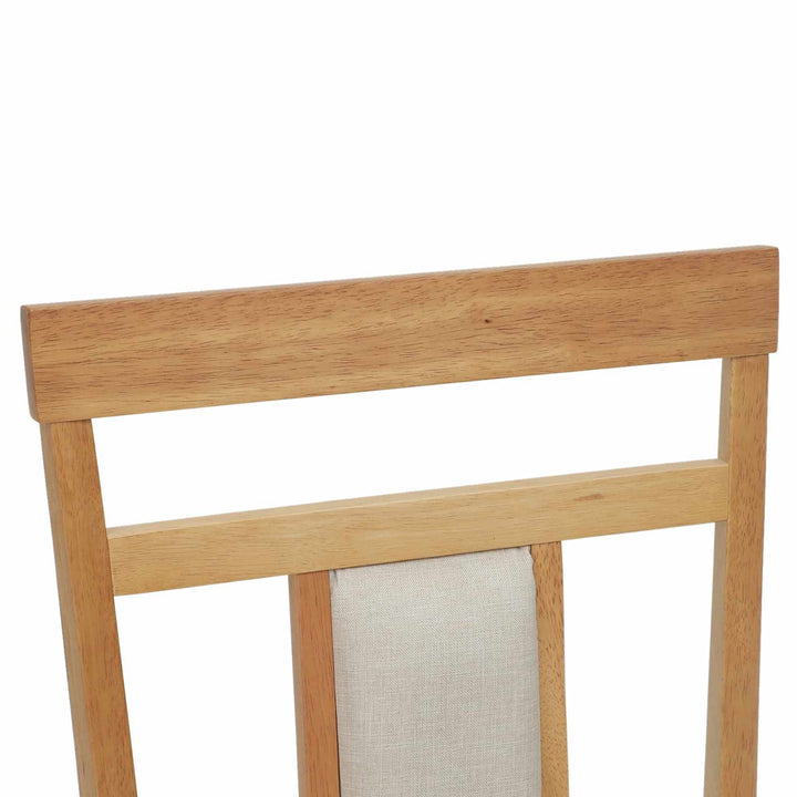 Spisestuestol 2 pcs Naturlig og lys Massiv Gummitræ