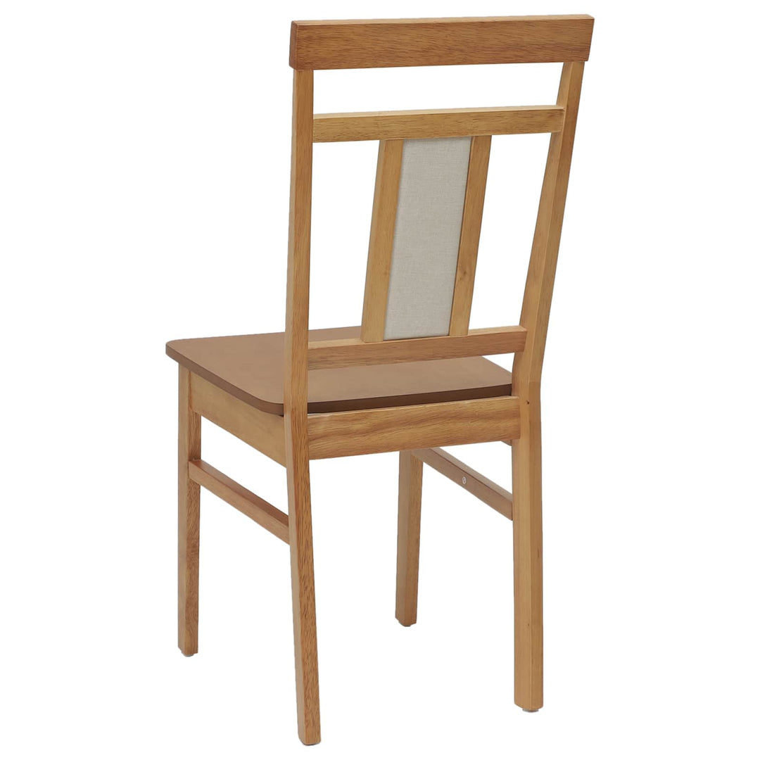 Spisestuestol 2 pcs Naturfarvet Massiv Gummitræ