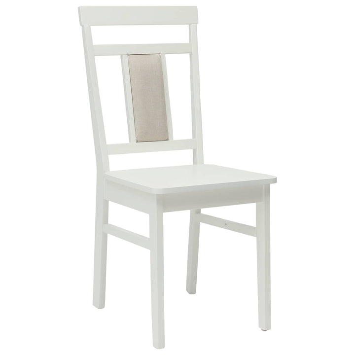 Spisestuestol 2 pcs Hvid Massiv Gummitræ