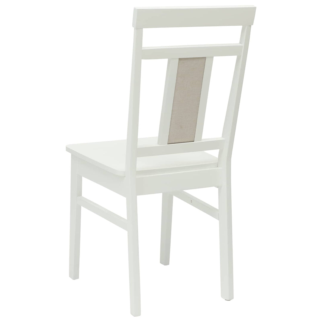 Spisestuestol 2 pcs Hvid Massiv Gummitræ